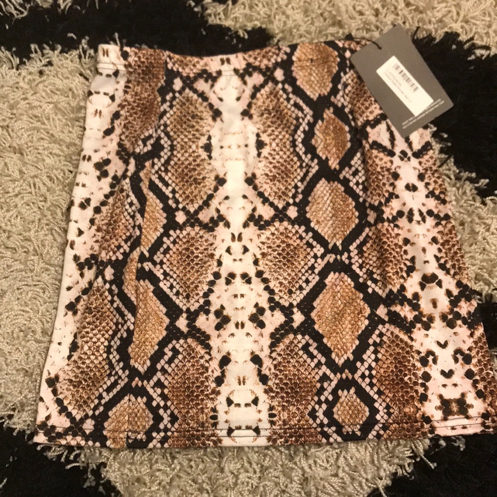PLT snake print skirt